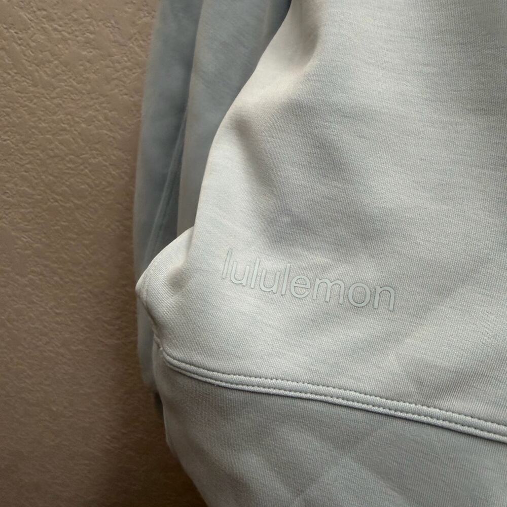 Lululemon Softstreme Perfectly Oversized Cropped Crew Sheer Blue - Picture 3 of 5